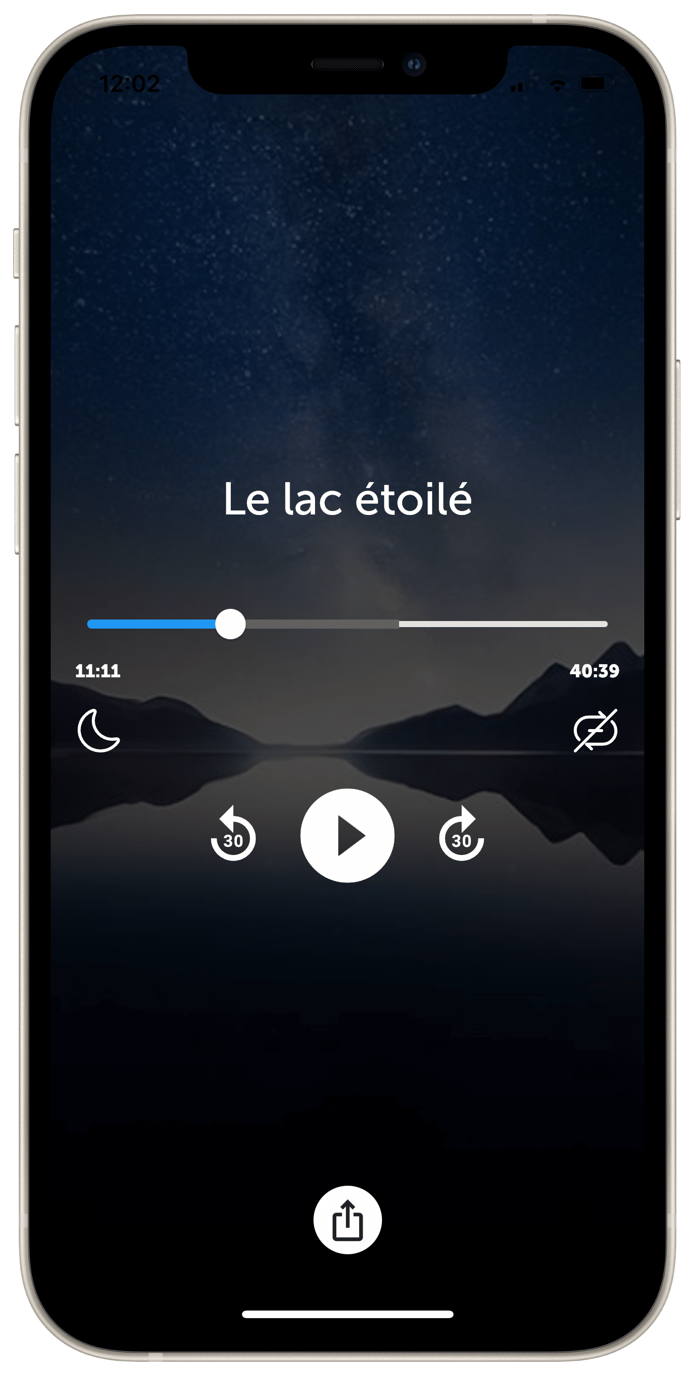 Le lac étoilé - Application Gaia Meditation